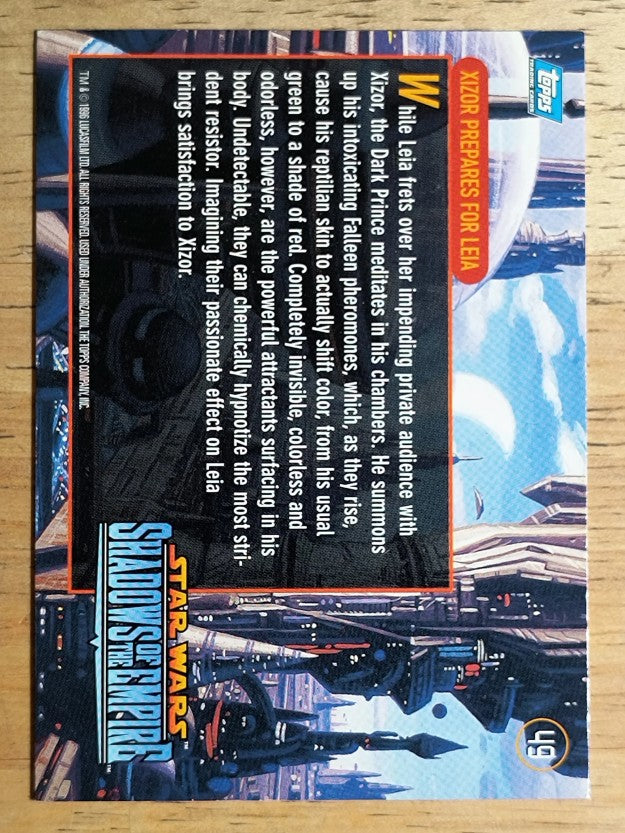 1996 Topps Star Wars Shadows of the Empire #49 Xizor Prepares for Leia