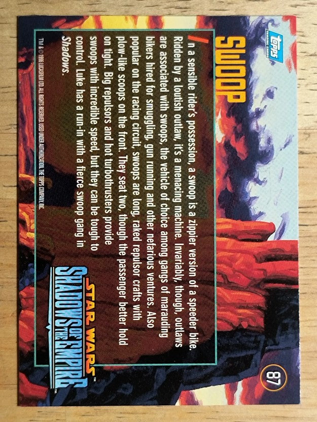 1996 Topps Star Wars Shadows of the Empire #87 Swoop