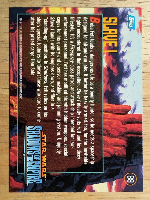 1996 Topps Star Wars Shadows of the Empire #88 Slave I