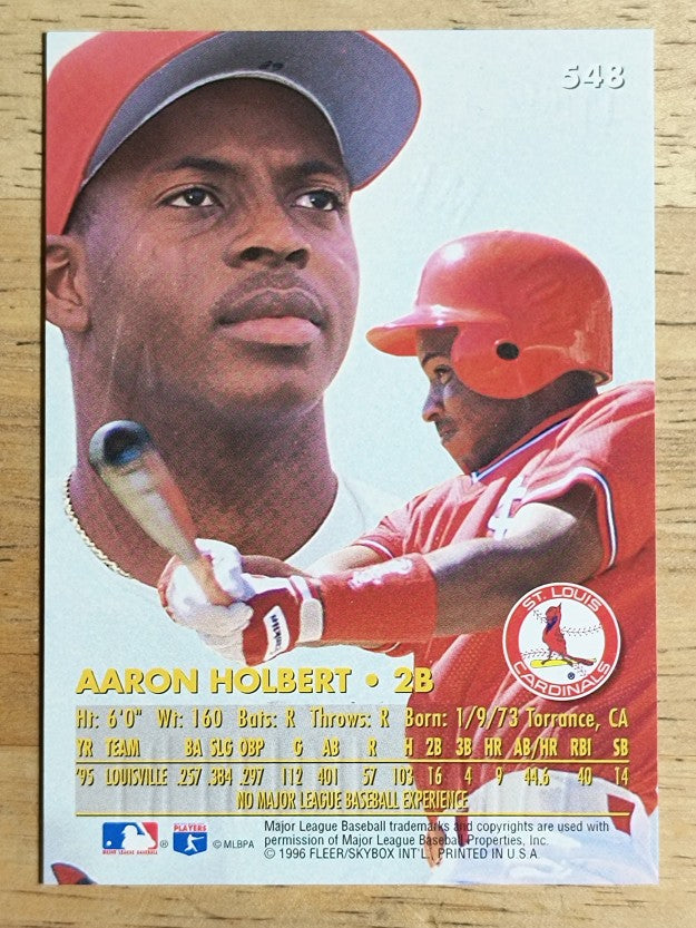 1996 Ultra Gold Medallion #548 Aaron Holbert