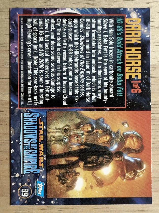 1996 Topps Star Wars Shadows of the Empire #89 Slave I in Battle