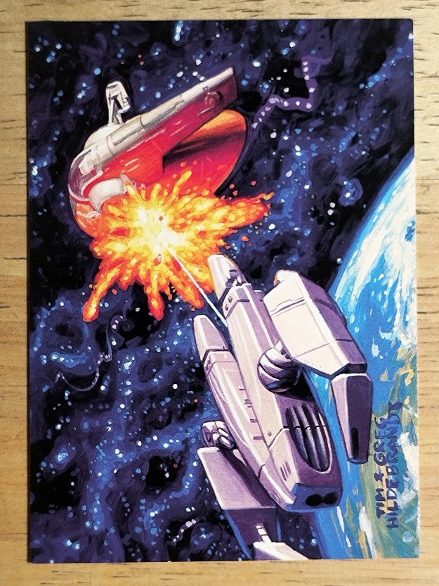 1996 Topps Star Wars Shadows of the Empire #89 Slave I in Battle