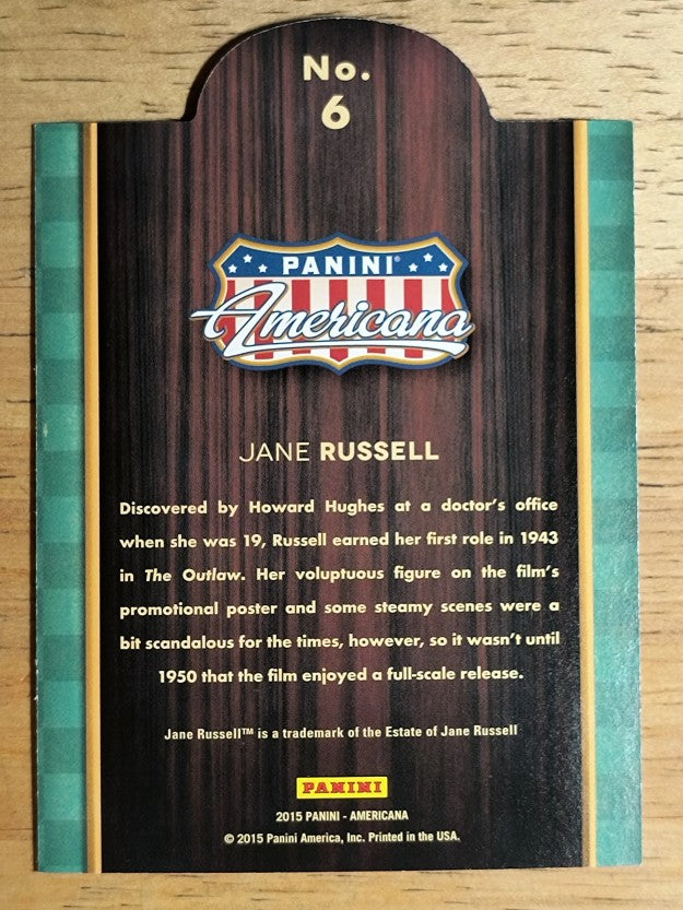 2015 Panini Americana On the Tube Vintage #6 Jane Russell