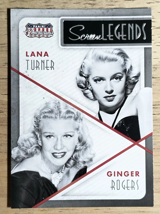 2015 Panini Americana Screen Legends Co-Stars Silver Ginger Rogers/Lana Turner