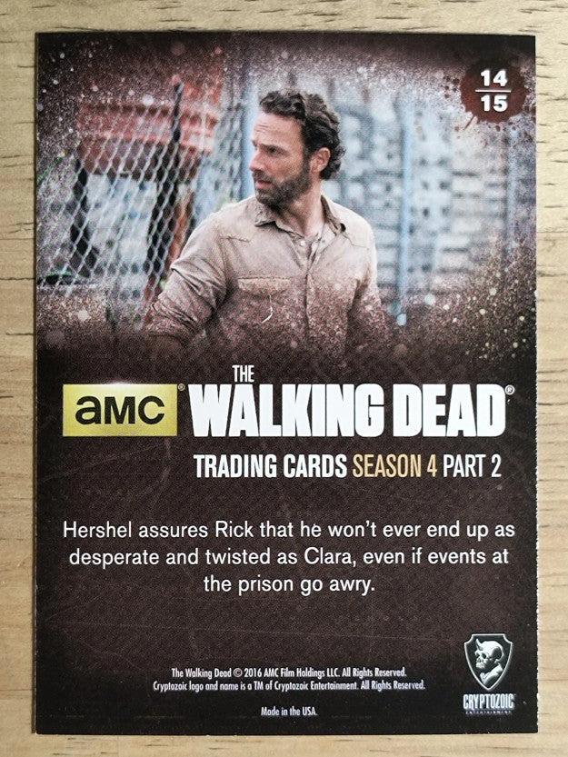 2016 Cryptozoic The Walking Dead Season Four Part 2 #14 Hershel's Wisdom
