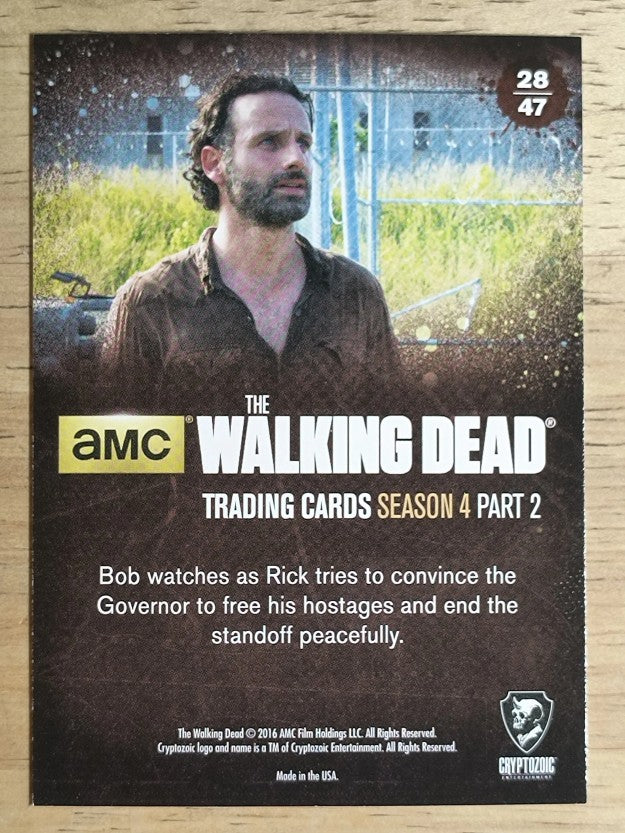 2016 Cryptozoic The Walking Dead Season Four Part 2 #28 Hoping for a Truce