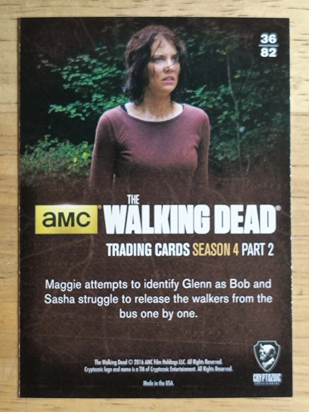 2016 Cryptozoic The Walking Dead Season Four Part 2 #36 Checking the Passengers