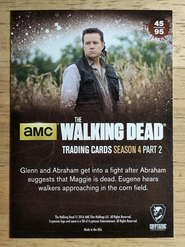 2016 Cryptozoic The Walking Dead Season Four Part 2 #45 Tempers Flare