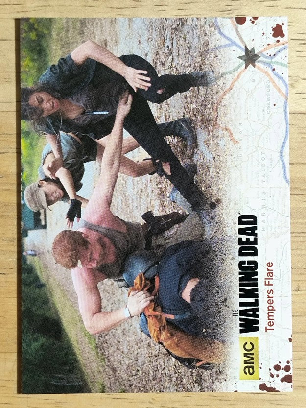 2016 Cryptozoic The Walking Dead Season Four Part 2 #45 Tempers Flare