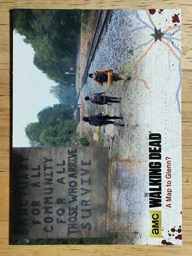 2016 Cryptozoic The Walking Dead Season Four Part 2 #52 A Map to Glenn?