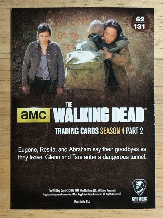 2016 Cryptozoic The Walking Dead Season Four Part 2 #62 Farewell for Now
