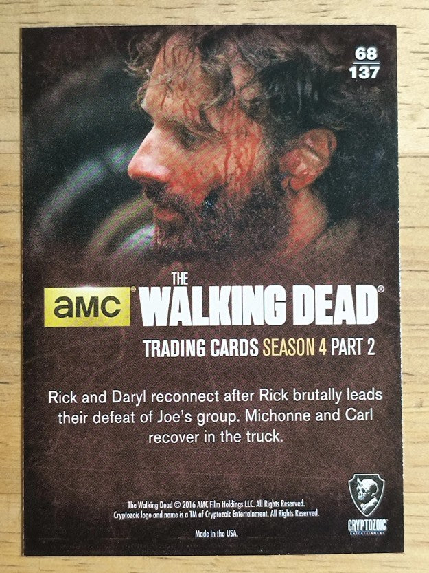 2016 The Walking Dead Season Four Part 2 #68 Bloodied but Together Again