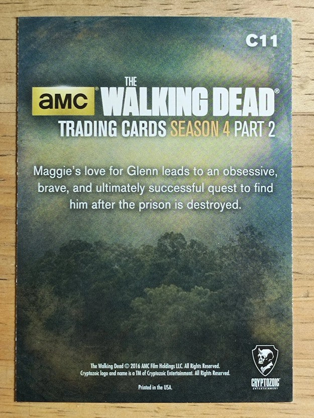 2016 The Walking Dead Season Four Part 2 Character Bios #C11 Maggie Greene