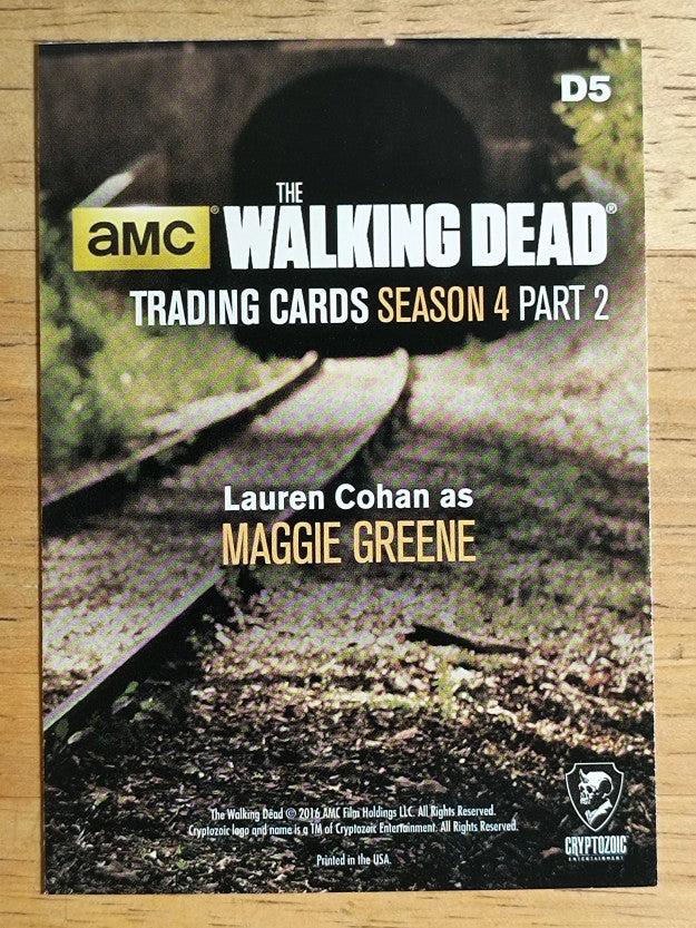 2016 The Walking Dead Season Four Part 2 Posters #D5 Maggie Greene (NM)