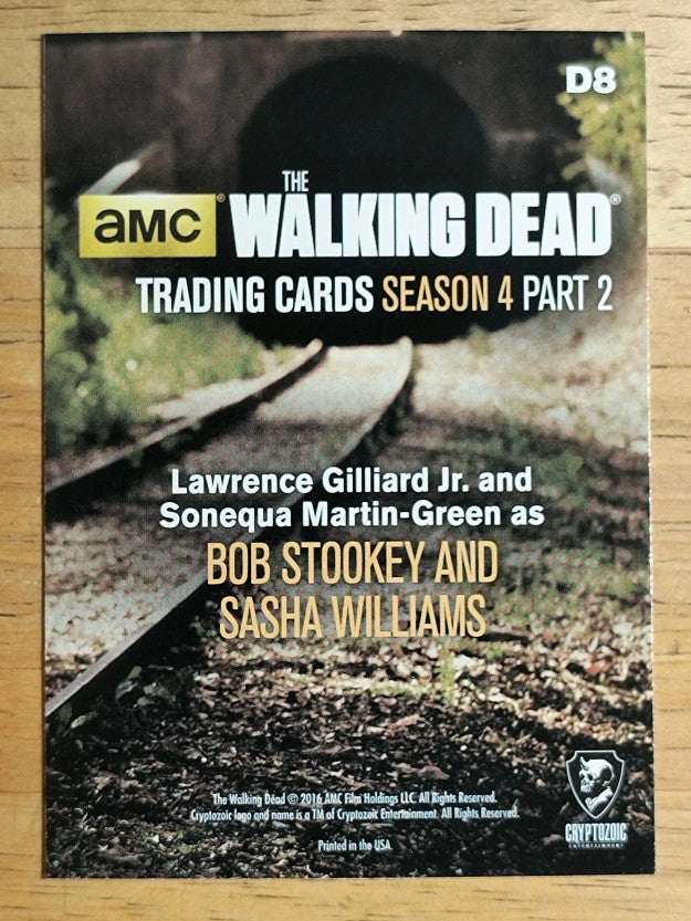 2016 Cryptozoic The Walking Dead Season Four Part 2 Posters #D8 Bob and Sasha