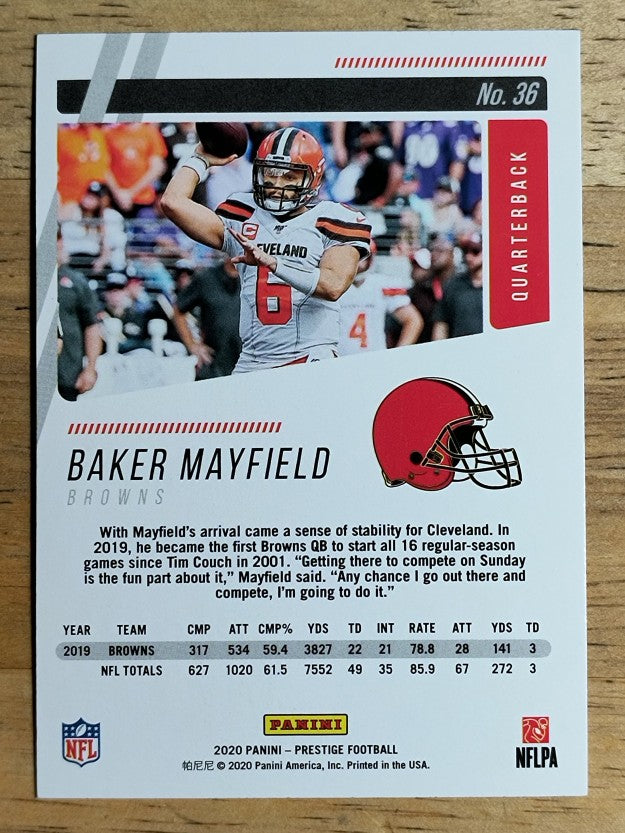 2020 Prestige #36 Baker Mayfield