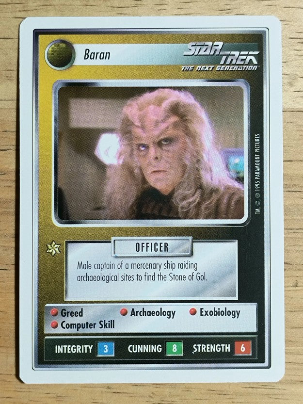 1995 Star Trek Premiere White Border #22 Baran U