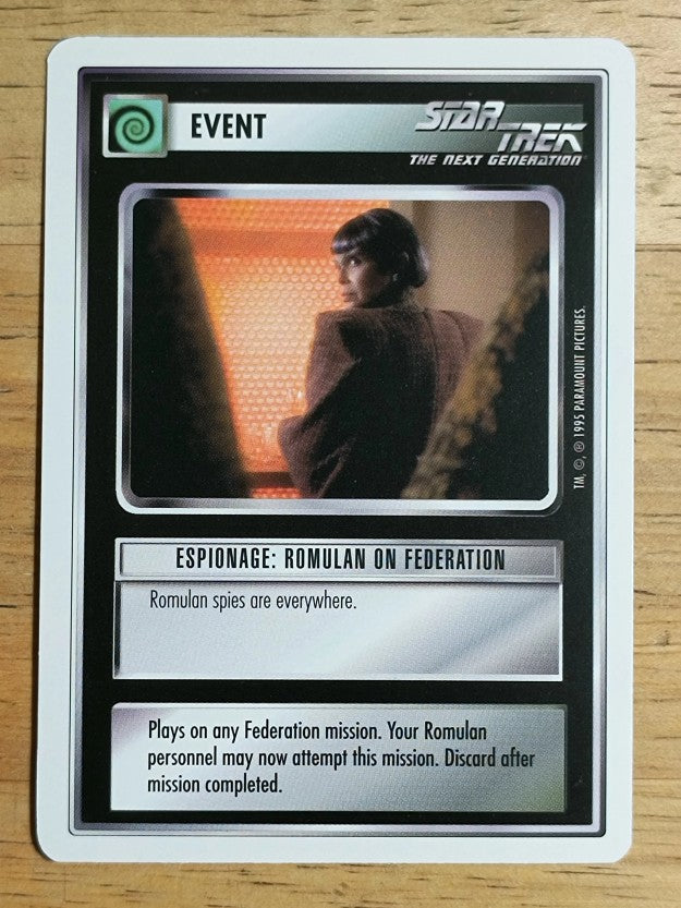 1995 Star Trek Premiere White Border #74 Espionage: Romulan on Federation C