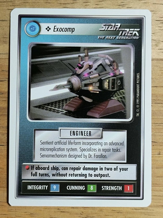1995 Star Trek Premiere White Border #81 Exocomp U