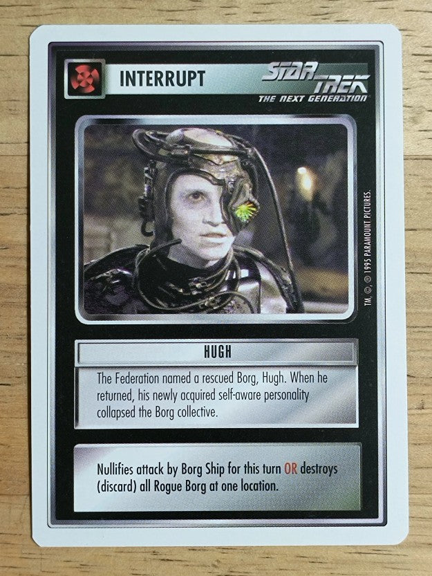 1995 Star Trek Premiere White Border #112 Hugh R