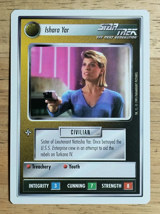 1995 Star Trek Premiere White Border #141 Ishara Yar U