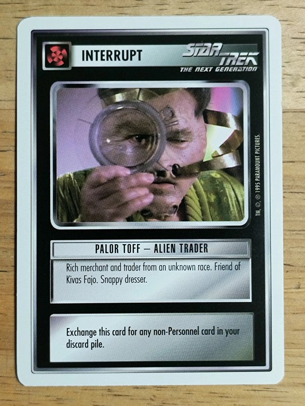 1995 Star Trek Premiere White Border #225 Palor Toff - Alien Trader C
