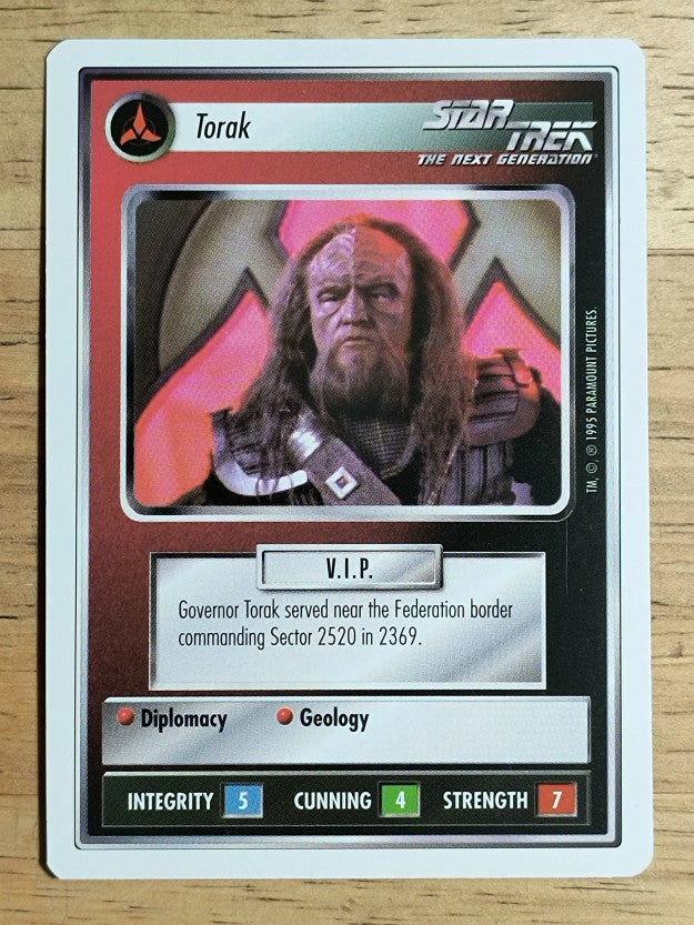 1995 Star Trek Premiere White Border #321 Torak U