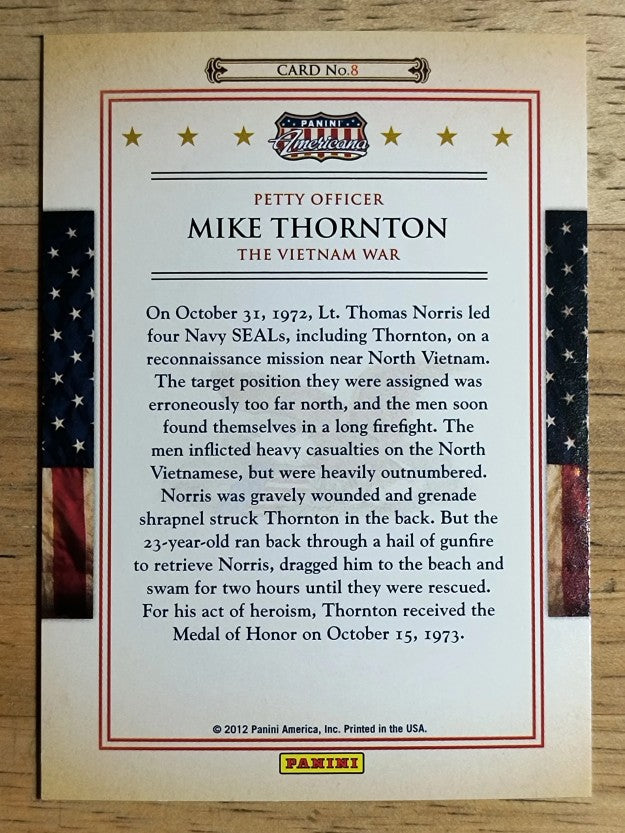 2012 Americana Heroes and Legends Medal of Honor #8 Mike Thornton