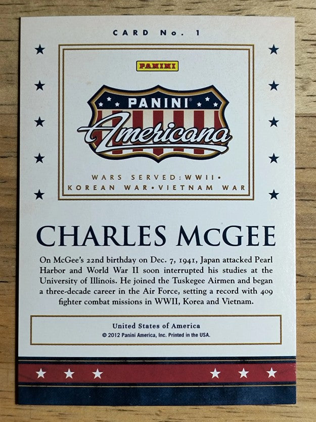 2012 Americana Heroes and Legends Military Elite #1 Charles McGee