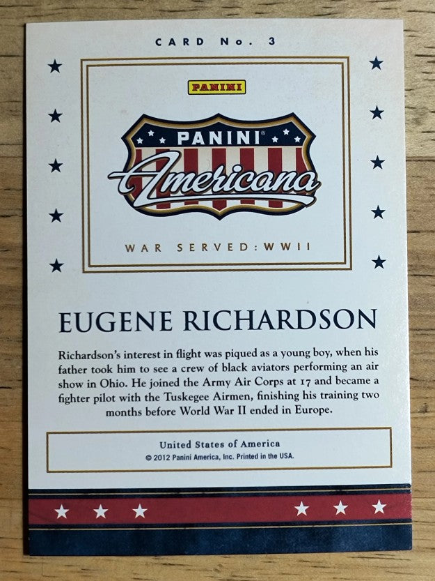 2012 Americana Heroes and Legends Military Elite #3 Eugene Richardson