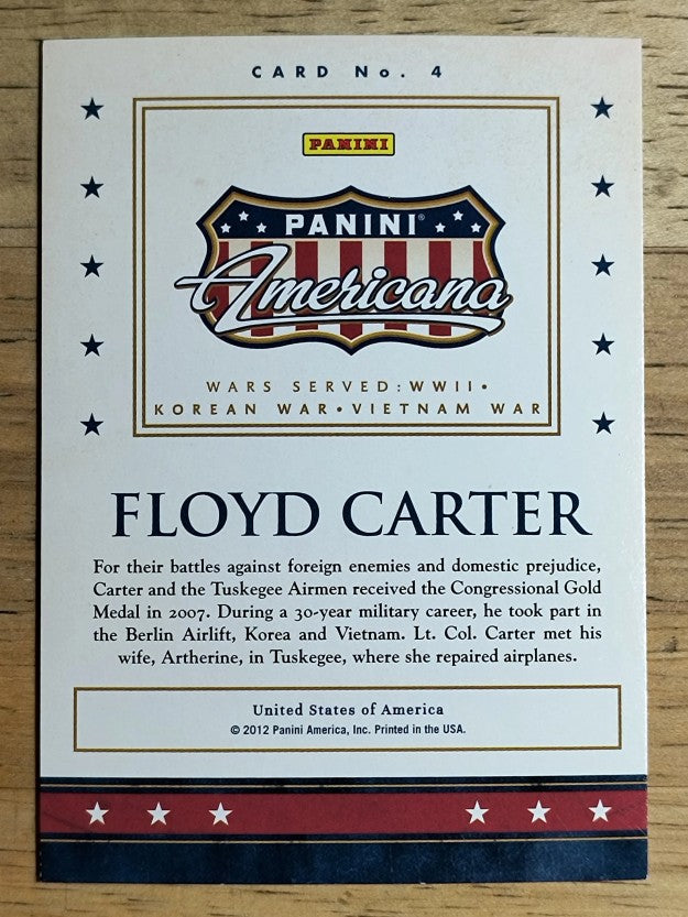 2012 Americana Heroes and Legends Military Elite #4 Floyd Carter