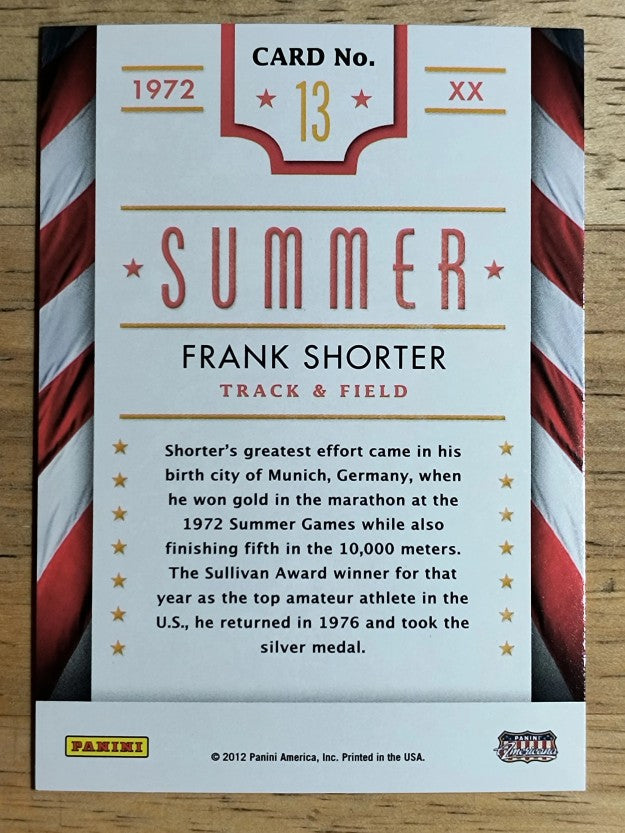 2012 Americana Heroes and Legends Summer/Winter Games #13 Frank Shorter