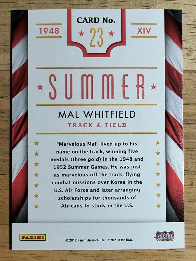 2012 Americana Heroes and Legends Summer/Winter Games #23 Mal Whitfield
