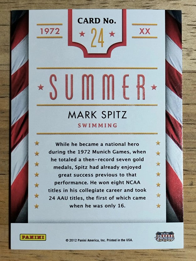 2012 Americana Heroes and Legends Summer/Winter Games #24 Mark Spitz