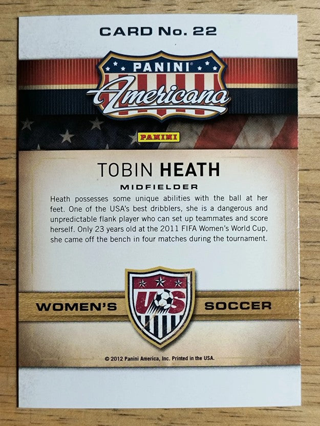 2012 Americana Heroes and Legends US Women's Soccer #22 Tobin Heath
