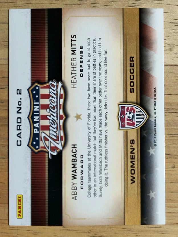 2012 Americana Heroes and Legends US Women's Soccer 2 Abby Wambach/Heather Mitts