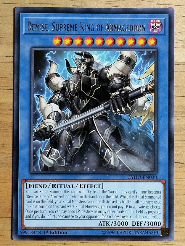 2018 Yu-Gi-Oh Cybernetic Horizon 1st Ed #30 Demise, Supreme King of Armageddon R