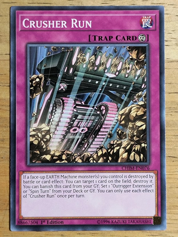 2019 Yu-Gi-Oh Chaos Impact 1st Edition #CHIMEN076 Crusher Run C