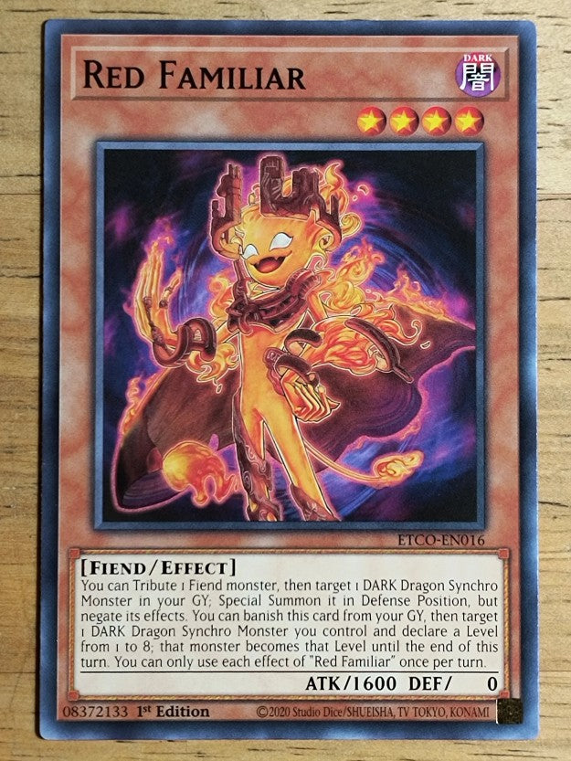 2020 Yu-Gi-Oh Eternity Code 1st Edition #ETCOEN016 Red Familiar C