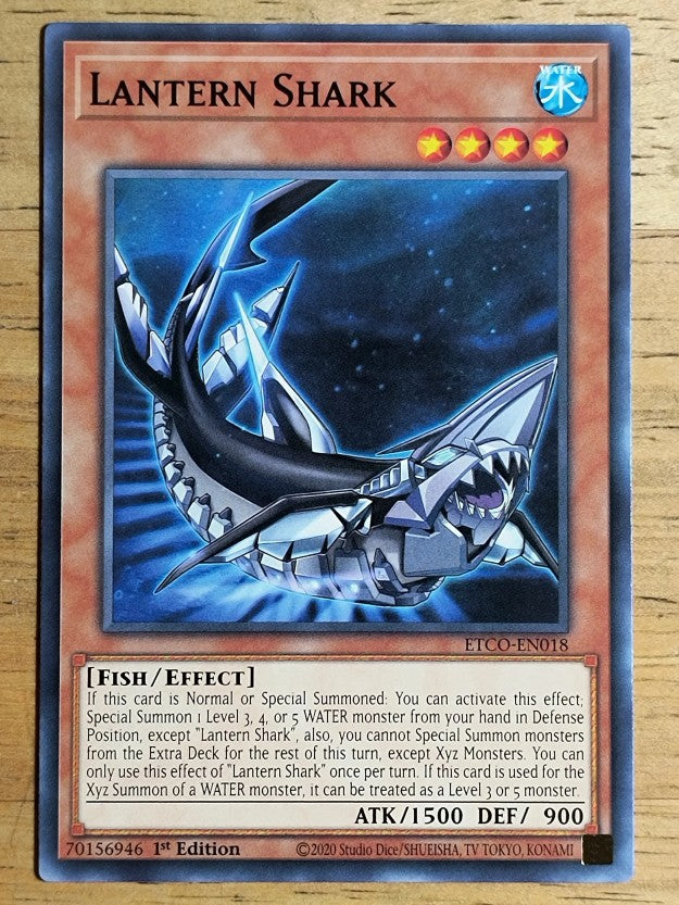 2020 Yu-Gi-Oh Eternity Code 1st Edition #ETCOEN018 Lantern Shark C