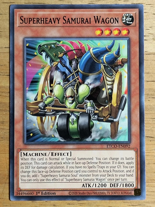 2020 Yu-Gi-Oh Eternity Code 1st Edition #ETCOEN092 Superheavy Samurai Wagon C