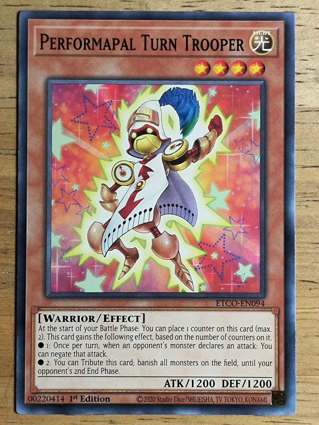 2020 Yu-Gi-Oh Eternity Code 1st Edition #ETCOEN094 Performapal Turn Trooper C