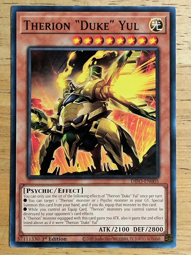 2022 Yu-Gi-Oh Dimension Force 1st Edition #DIFOEN005 Therion Duke Yul C