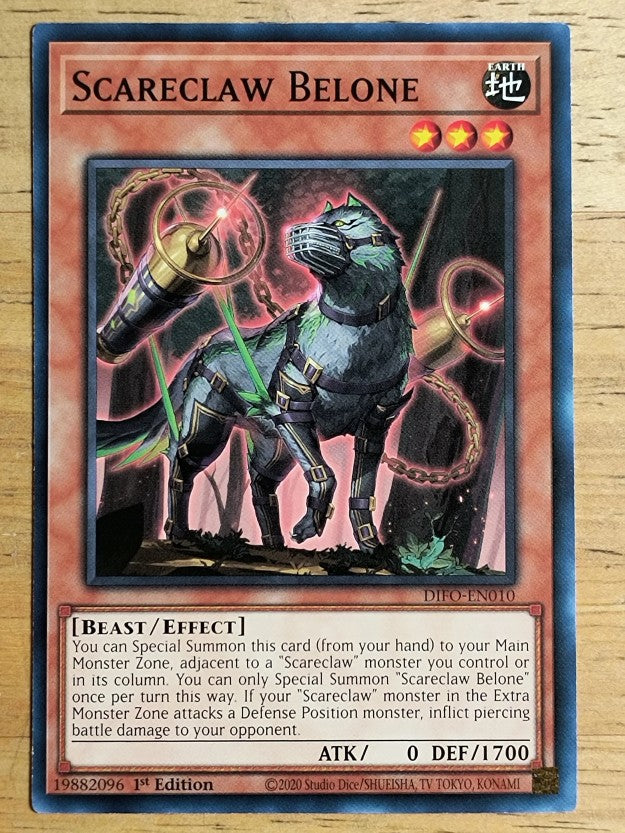 2022 Yu-Gi-Oh Dimension Force 1st Edition #DIFOEN010 Scareclaw Belone C