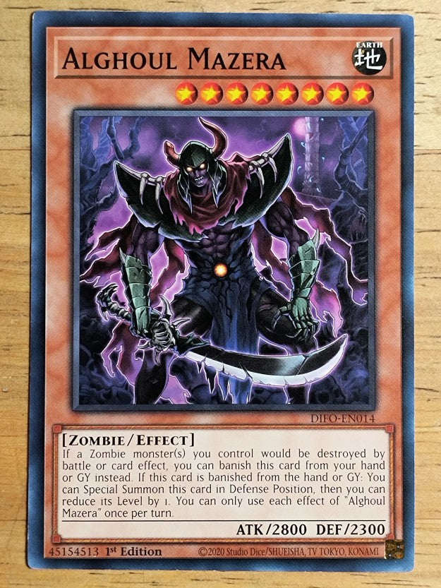 2022 Yu-Gi-Oh Dimension Force 1st Edition #DIFOEN014 Alghoul Mazera C