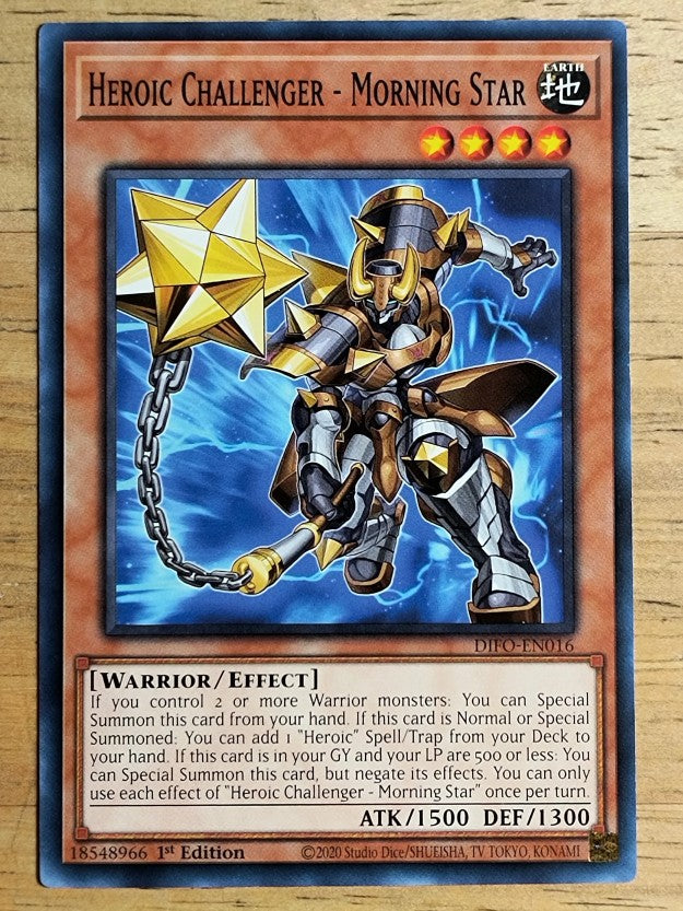 2022 Yu-Gi-Oh Dimension Force 1st Edition #16 Heroic Challenger - Morning Star C