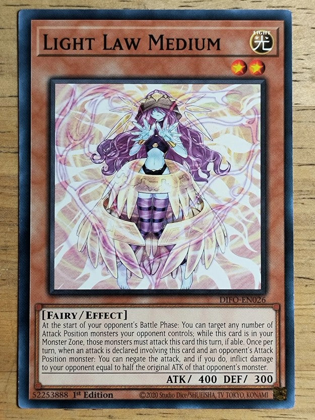 2022 Yu-Gi-Oh Dimension Force 1st Edition #DIFOEN026 Light Law Medium C
