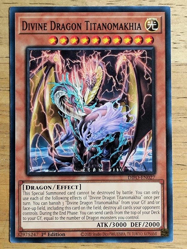 2022 Yu-Gi-Oh Dimension Force 1st Edition DIFOEN027 Divine Dragon Titanomakhia C