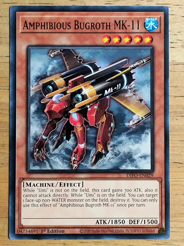 2022 Yu-Gi-Oh Dimension Force 1st Edition #DIFOEN029 Amphibious Bugroth MK-11 C