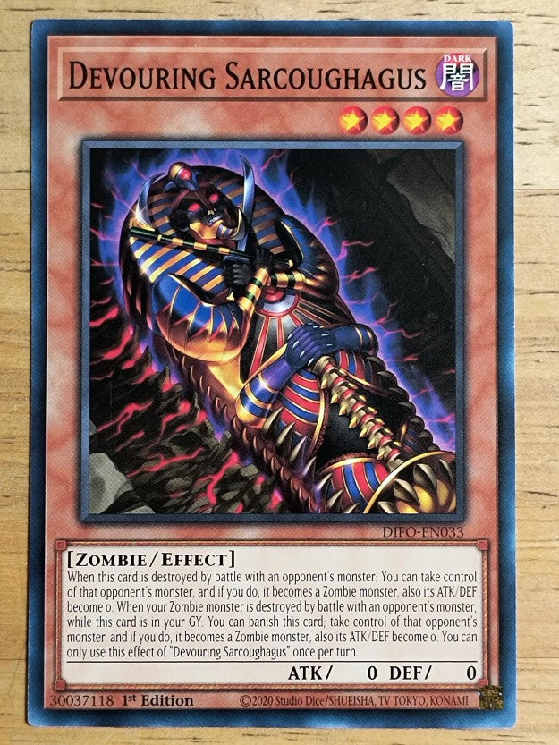 2022 Yu-Gi-Oh Dimension Force 1st Edition #DIFOEN033 Devouring Sarcoughagus C